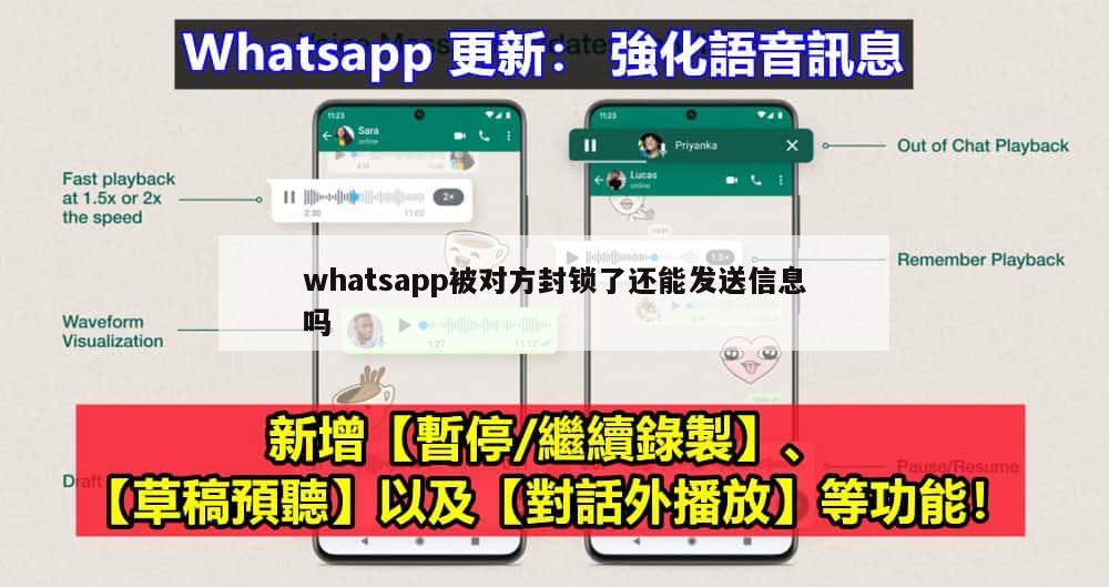 whatsapp被对方封锁了还能发送信息吗